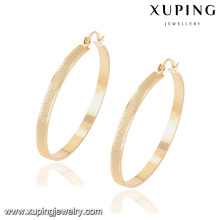 91904 Xuping joyas para mujer 18k plateado gran aro pendiente sin circón